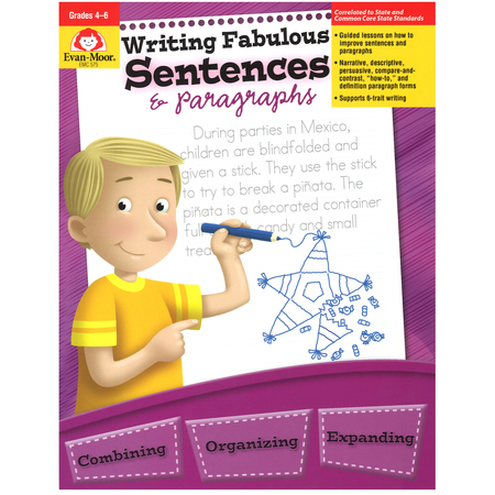 EVAN-MOOR EDUCATIONAL PUBLISHERS Writing Fabulous Sentences + Paragraphs, Teacher Edition, Grades 4-6 575